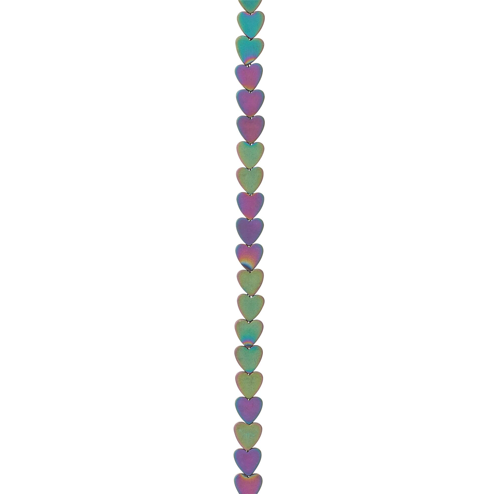 Multicolor Hematite Heart Beads, 4mm by Bead Landing™